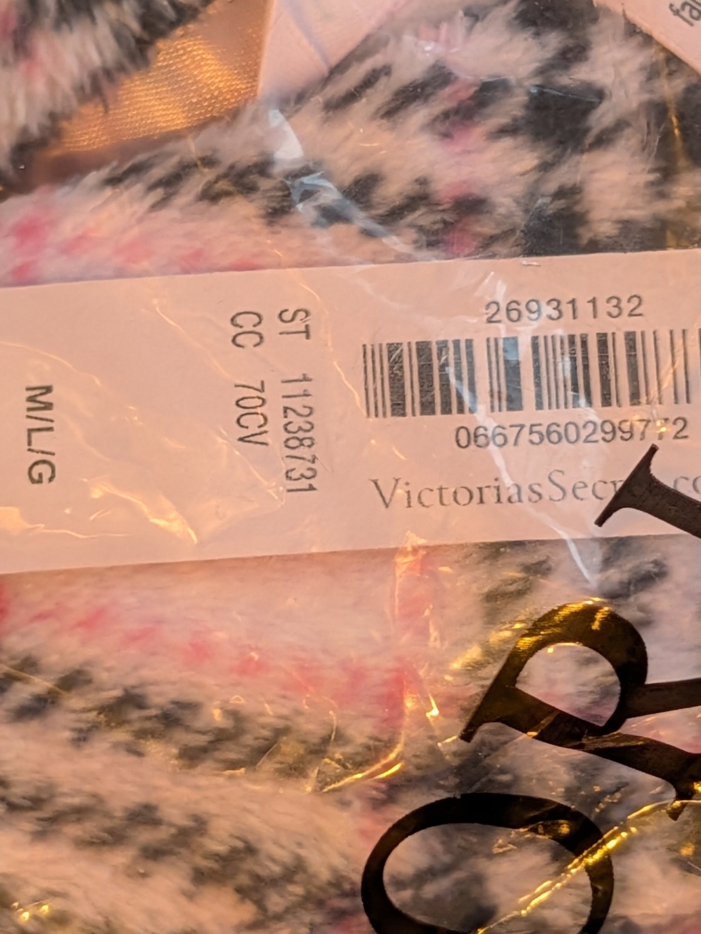 Victoria's Secret Pretty Blossom Fave Plaid Pink Short Dressing Gown / Robe - Picture 4 of 4